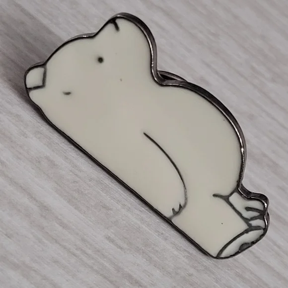We Bare Bears Ice Bear Resting Enamel Pin - Picture 4 of 10